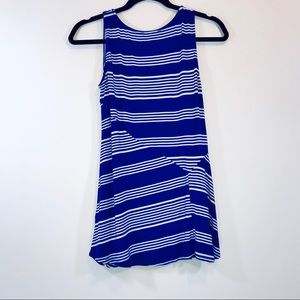 Cable & Gauge Tops - Cable & Gauge Striped Peplum Tank - #1225 Cable & Gauge Tops - Cable & Gauge Striped Peplum Tank - #1225